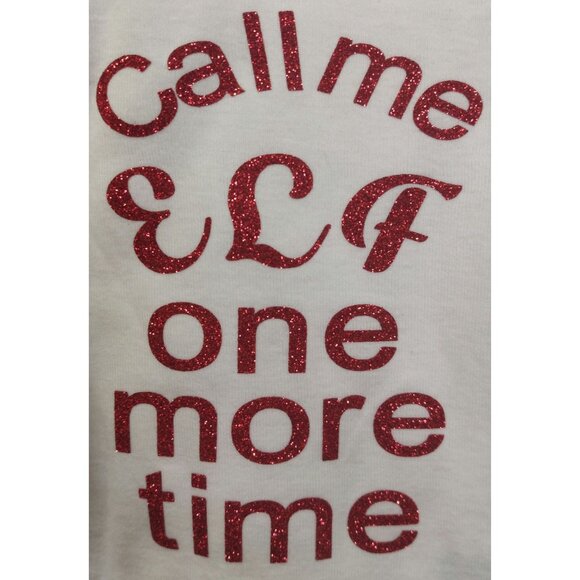 New White Baby Long Sleeve Onsie/Bodysuit  0-3 Months Christmas Elf - Picture 4 of 4